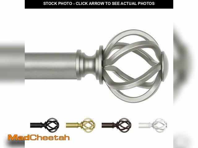 Lot 74-12699748 - Curtain Rods for Windows 72 to 144 Inch, USFOOK 7/8 Inch Telescoping Splicing Drapery Rods with Anti...