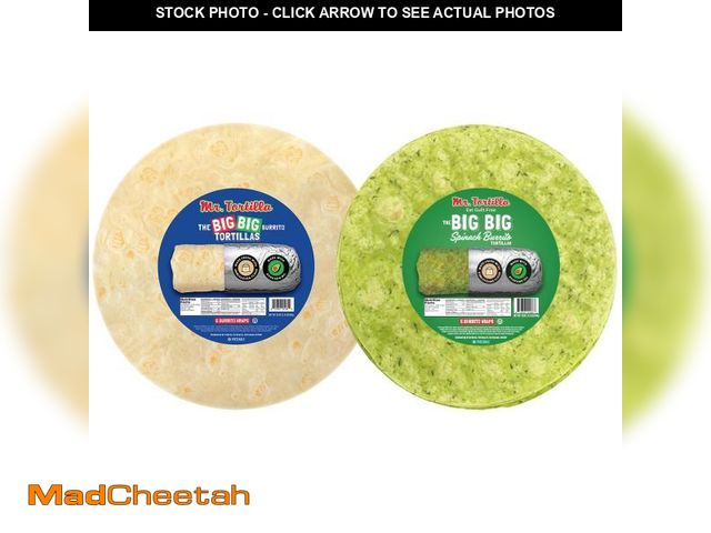 Lot 74-12395333 - Mr. Tortilla Big Big Burrito Wraps - 12-13" - Small-Batch Artisan Tortillas, Restaurant Size, Made w...