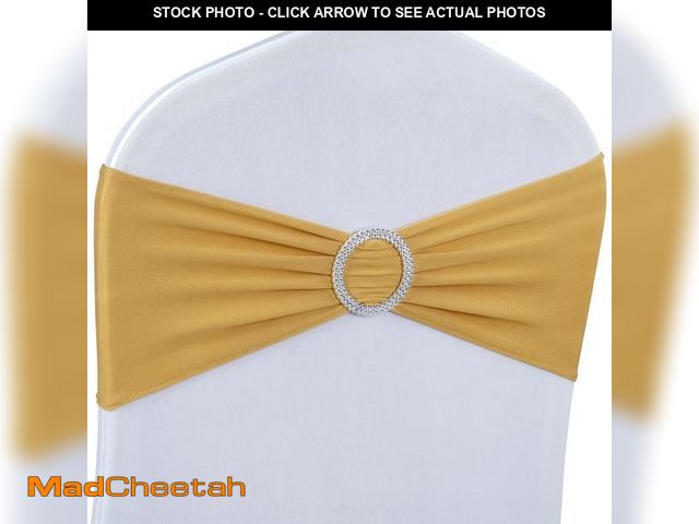 Lot 74-12047772 - Babenest Spandex Chair Sashes Bows 100PCS Premium Stretch Chair Cover Band with Buckle Slider Univer...