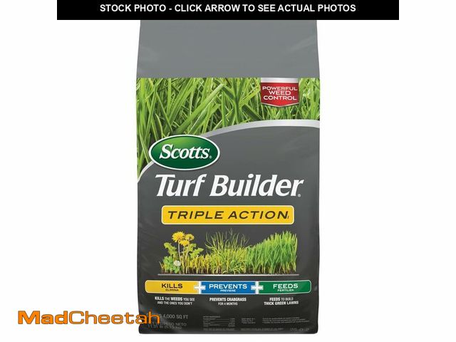 Lot 74-13768113 - Scotts Turf Builder Triple Action1 - Weed Control, Lawn Weed Killer, Crabgrass Preventer, and Grass ...