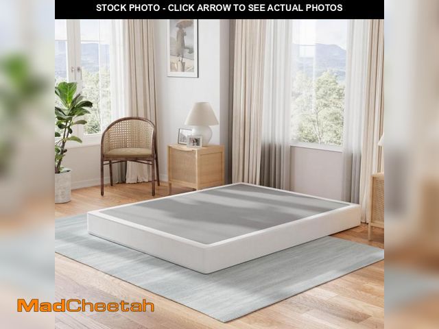 Lot 74-12490433 - ULIESC 7 Inch Full Size Box Spring, Full Box Spring Only, Metal Box Spring Full with Fabric Cover, S...