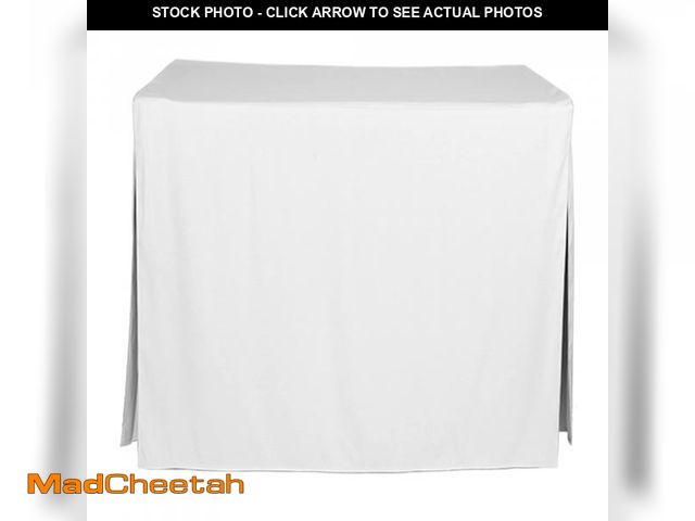 Lot 74-12421943 - Tablevogue Machine Washable Polyester Solid Fitted Stain Resistant Table Cover Square Tablecloths fo...