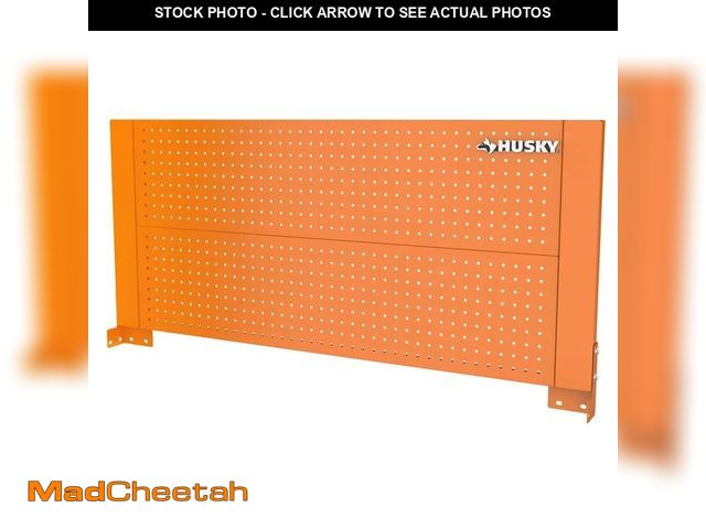 Lot 74-13768604 - Husky 46 in. Gloss Orange Steel Pegboard Attachment - UNUSED