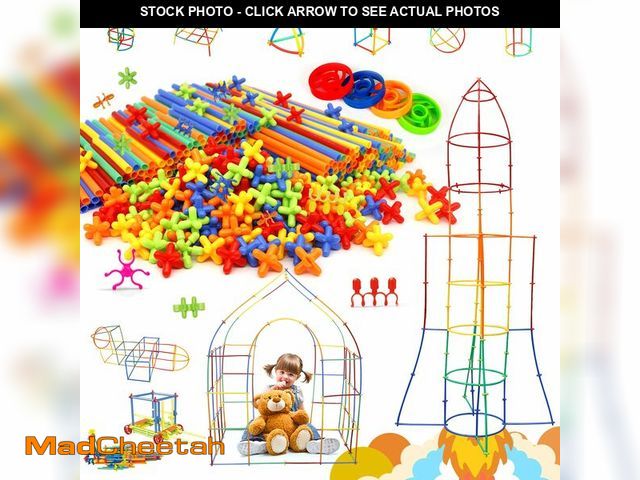 Lot 74-13960775 - Ggiibro Creative Straw STEM Building Toys 450Pcs Aged for 3-5 5-7 Preschool Kids Constructor Toy Thi...