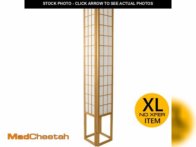 Lot 74-12616163 - Red Lantern 72" Window Pane Shoji Lamp, Natural - USED