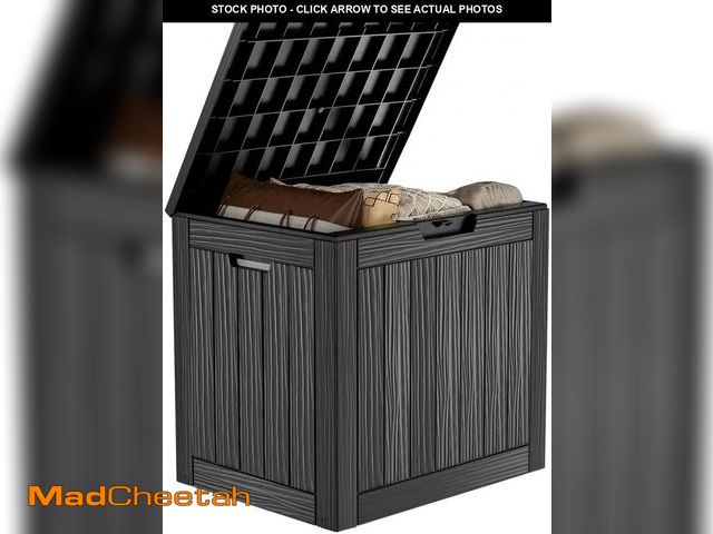 Lot 74-12510418 - PatioZen 30 Gallon Resin Deck Box,Lockable Outdoor Storage Box for Patio Cushions Storage Furniture,...