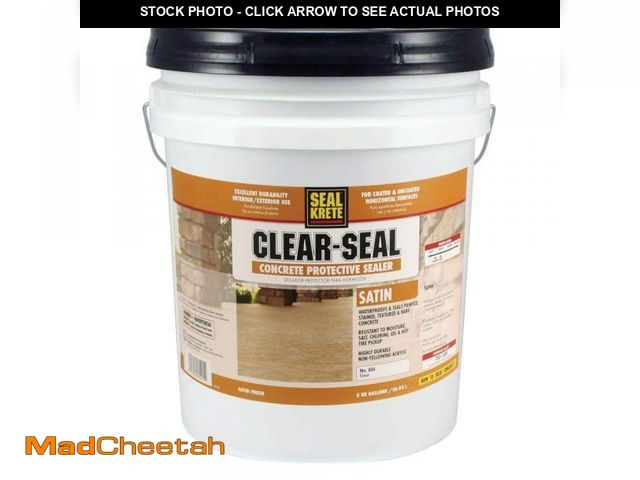 Lot 74-12361595 - Seal-Krete 5 gal. Satin Clear Seal Concrete Protective Sealer - UNUSED