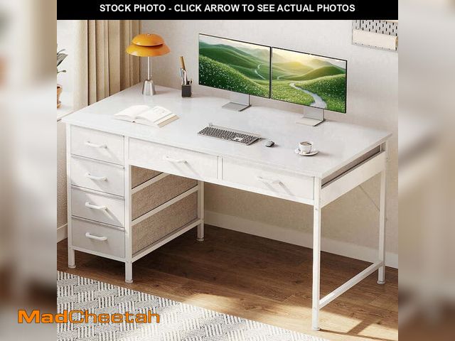 Lot 74-13817541 - Casacomoda 48" Home Office Desk with 6 Drawers, Small Space Computer Desk with Reversible Storage, C...