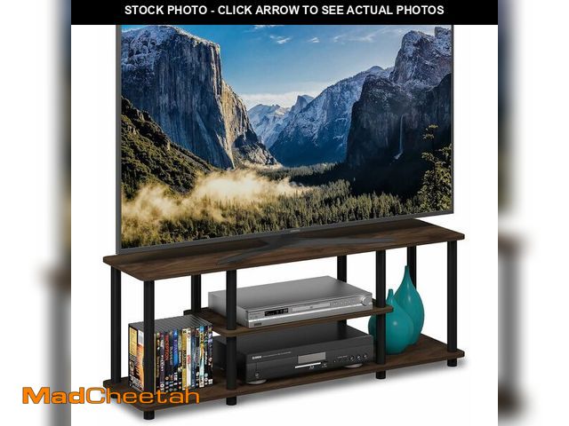 Lot 74-14250797 - Furinno Turn-N-Tube No Tools 3D 3-Tier Entertainment TV Stand up to 50 inch TV, Round Tubes, Columbi...