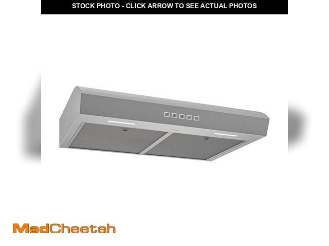 Lot 74-13691114 - Broan-NuTone Mantra 30 Inch 350 Max Blower, 1.5 Sones, Convertible, Under-Cabinet Range Hood, Stainl...