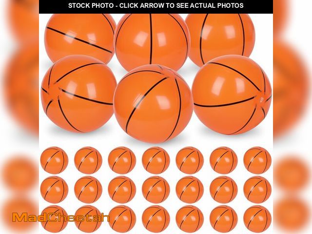 Lot 74-14299987 - Mototo 50 Pack Inflatable Basketball Beach Balls 16 Inch Giant Blow up Basketball Inflatable Balls B...