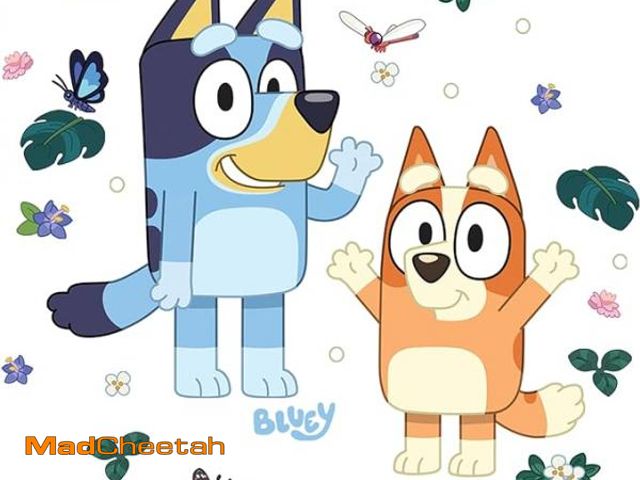 Lot 74-12525044 - Bluey &amp; Bingo Character Blue Wall Decals - UNUSED