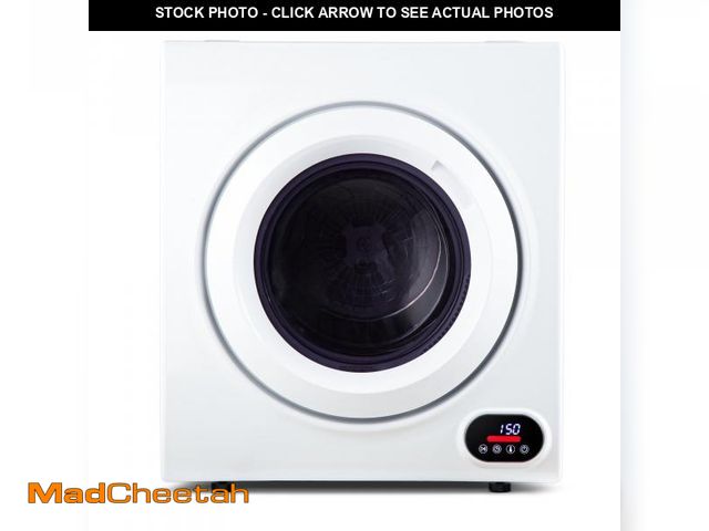 Lot 74-12265454 - Simzlife 3.5 Cu.ft Portable Clothes Dryer, 1500W, LCD Control, Exhaust Duct, 22 in W, 26.5 in H - UN...
