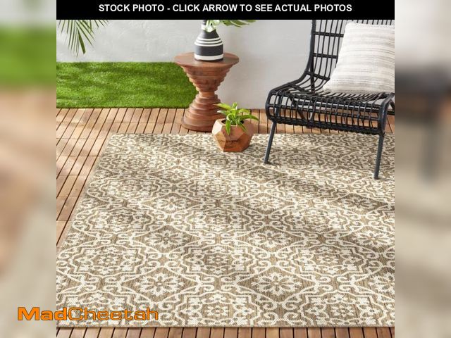 Lot 74-12489083 - Nicole Miller New York Patio Country Danica Transitional Geometric Indoor/Outdoor Area Rug, Brown/Be...