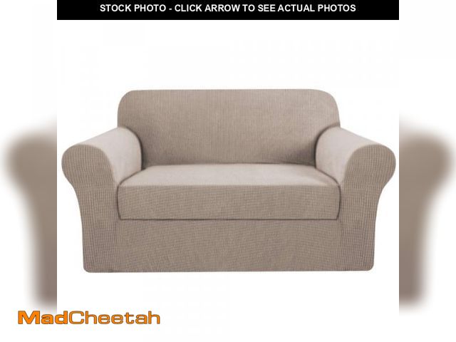 Lot 74-12115456 - H.VERSAILTEX 2 Pieces Loveseat Covers Fit Lovesat Width Up to 70 Inch Furniture Cover/Protector, Jac...
