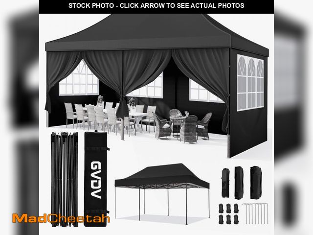 Lot 74-12252593 - GVDV 10x20 FT Pop up Canopy tent with Removable Sidewalls, Instant Canopies Portable Gazebo, UV Resi...
