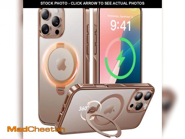 Lot 74-11547906 - CASEKOO Desert Titanium for iPhone 16 Pro Max Case with 360degree Spin Magnetic Stand [Compatible wi...