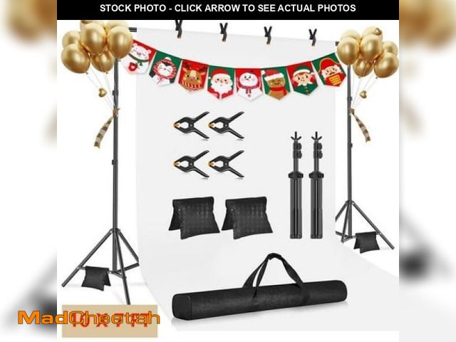 Lot 74-12421234 - EMART Photo Backdrop Stand 10 X 7 Ft  Adjustable Metal Photography Background Support System Tripod ...
