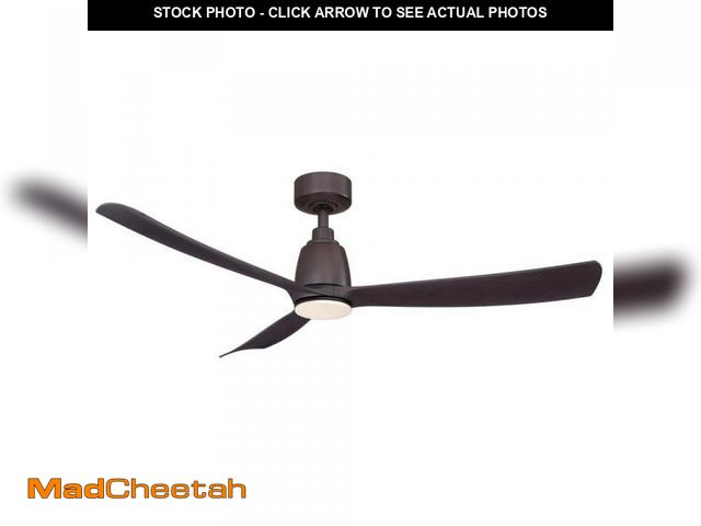 Lot 74-12089743 - FANIMATION Kute 52 in. Indoor/Outdoor Dark Bronze Ceiling Fan with Remote Control and DC Motor - UNU...