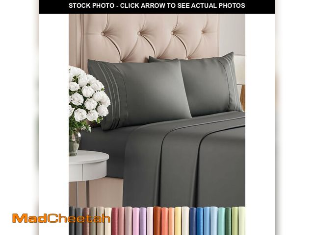 Lot 74-12716345 - Queen Size 4 Piece Sheet Set - Comfy Breathable &amp; Cooling Bed Sheets Set - Hotel Luxury Bedding ...