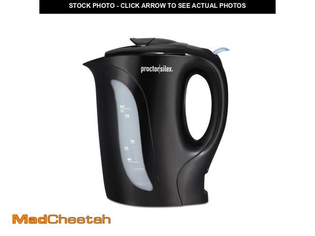 Lot 74-12363423 - Proctor Silex Electric Tea Kettle, Water Boiler &amp; Heater Auto-Shutoff &amp; Boil-Dry Protection,...