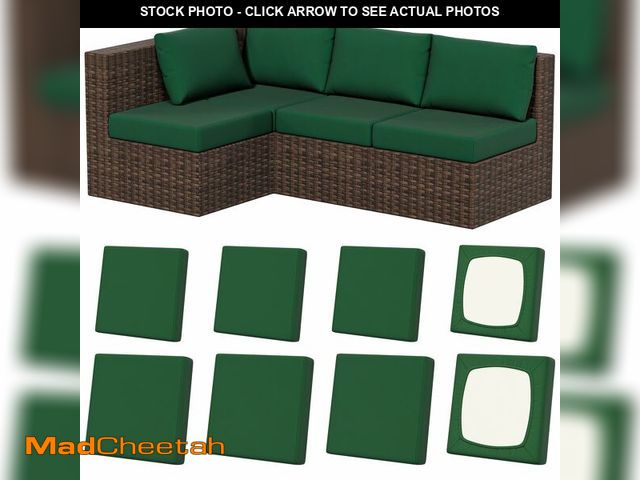 Lot 74-14214954 - Vorshape 8Pcs Stretch Patio Cushion Covers, Outdoor Couch &amp; Sofa Replacement Slipcovers for Pati...