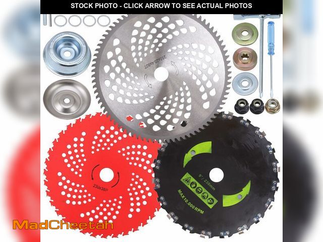 Lot 74-12708785 - 9" x 36 Teeth Carbide Tipped Blades 9" x 20T Chainsaw Tooth Cutter,10" x 80T Brush Cutter Trimmer Bl...