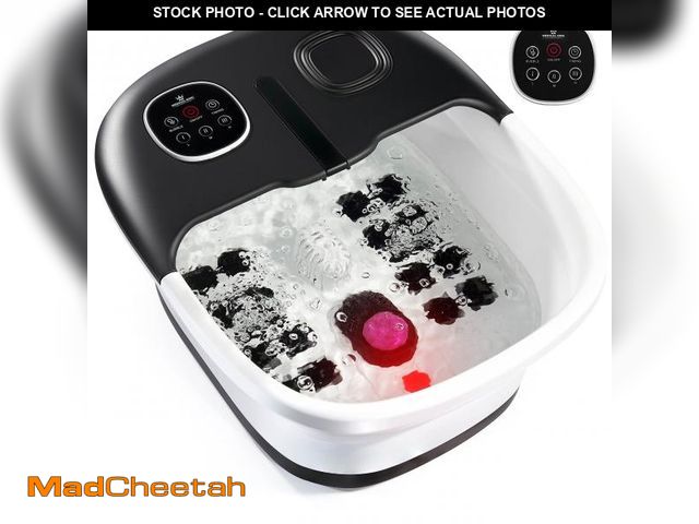 Lot 74-12218292 - Medical king Foot Spa with Heat and Massage and Jets Includes A Remote Control A Pumice Stone Collap...