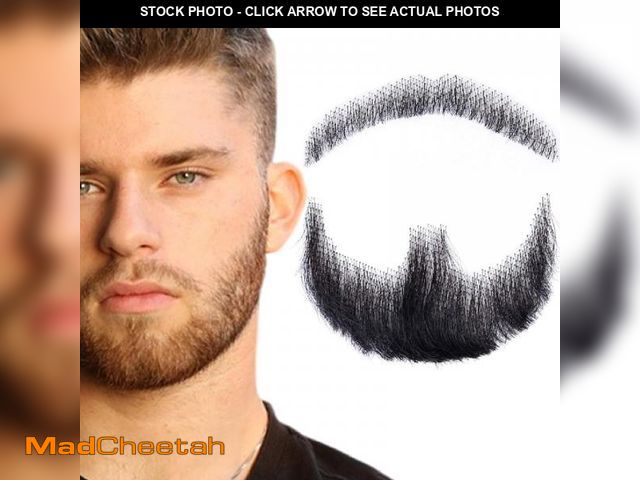 Lot 74-11549694 - Fake Beard Realistic Mustache Full Hand Tied Goatee Facial Hair Adults Men Lace Invisible False Bear...