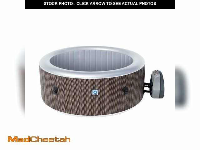 Lot 74-13680453 - Avenli Nice 4-6 Person Inflatable Hot Tub Spa + Cover, Rattan Pattern, Rapid Heating up to 104Â°F, 1...