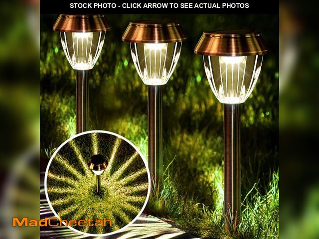 Lot 74-11556825 - SOLATINO Solar Pathway Lights Outdoor Waterproof, 6 Pack Solar Outdoor Lights Bright Up to 12 Hrs, G...