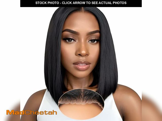 Lot 74-13568504 - EAGERA Bob Glueless Wigs Human Hair Pre Plucked Pre Cut 14 Inch 9x6 HD Lace Closure Wig Short Bob Gl...