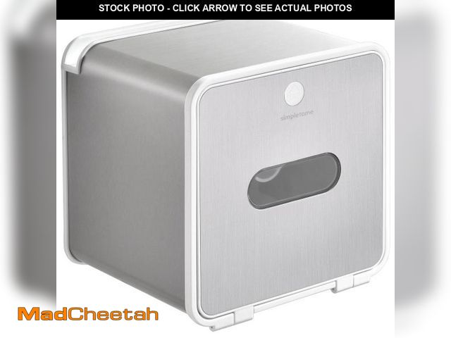 Lot 74-11556632 - simpletome Toilet Paper Holder Wall Mount with Shelf Waterproof Adhesive or Drilling Install (Silver...