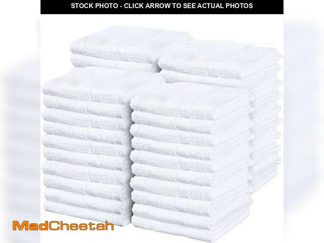Lot 74-14320873 - 14 in. x 17 in. Soft Plush Cotton Terry Towels (60-Pack) - UNUSED