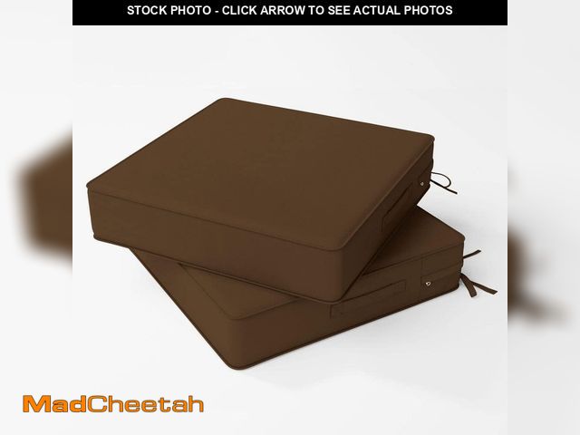 Lot 74-14468106 - Kimunuk 19 x 19 x 4 in. Square Outdoor Seat Pads (2-Pack), Waterproof Patio Cushions Fit for Dining ...