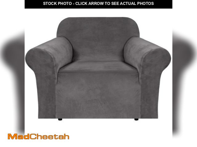 Lot 74-11550782 - H.VERSAILTEX Stretch Velvet Armchair Cover Couch Covers 1 Cushion Chair Slipcover for Living Room Fu...