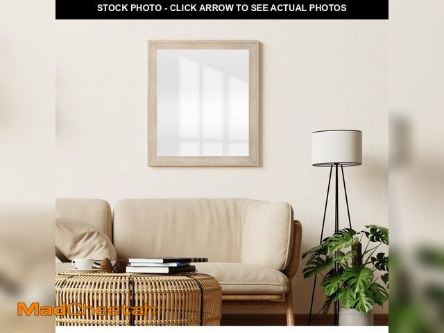 Lot 74-12594367 - Glacier Bay 29 in. W x 33 in. H Rectangular PS Framed Wall Bathroom Vanity Mirror in Wood (Screws No...