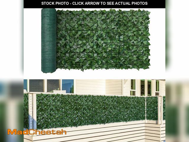 Lot 74-12897254 - TANG 58"x97"-1piece Faux Ivy Privacy Fence Screen Roll, Artificial Leaf Fence Cover for Balcony Outd...