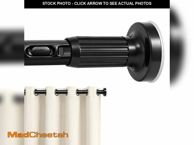 Lot 74-13778414 - VEGCOO One-Push Tension Curtain Rod, 39-173 Inches Extra Long No Drill Adjustable Spring Rod, , Rust...