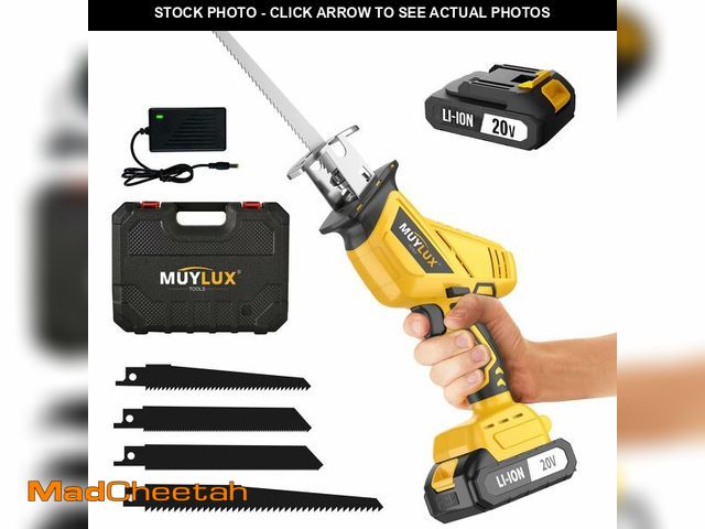 Lot 74-12875458 - Cordless Reciprocating Saw, Electric Saw with Battery and Charger, 20V Battery Power Saws, 0-3000 SP...