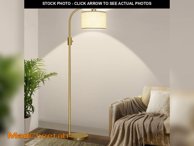 Lot 74-12047344 - ÃÂ£Ã¢âÂ¬ÃÂUpgradedÃÂ£Ã¢âÂ¬Ã¢â¬Ë Dimmable Gold Floor Lamp, 1200 Lumens LED Bulb Included, A...