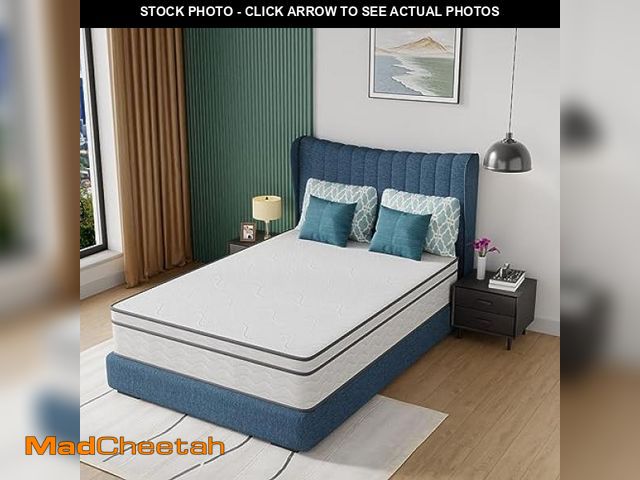 Lot 74-12337539 - PayLessHere 12 Inch Innerspring Mattress in a Box with Bamboo Charcoal Gel Memory Foam Fiberglass Fr...