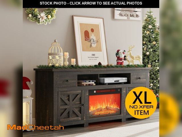 Lot 74-12693271 - YITAHOME Electric Fireplace TV Stand for TVs up to 80 Inches, Entertainment Center with Fireplace, F...