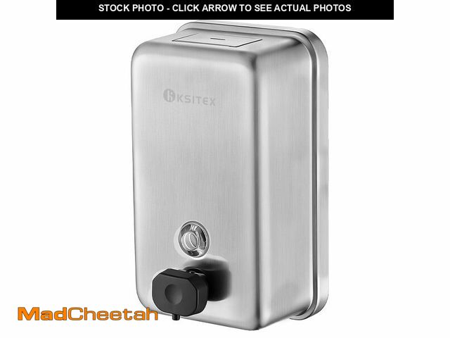 Lot 74-13965626 - Stainless Steel Soap Dispenser Wall Mounted, 37oz Commercial Hand Soap Dsipenser, Manual Anti-Leak P...