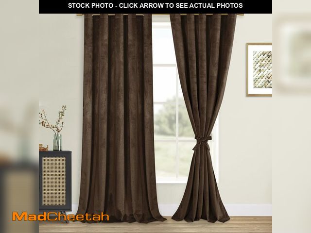 Lot 74-14146796 - DWCN Extra Wide Velvet Curtains - Luxury Blackout Refresh Bundleable Heavy Duty Thermal Insulated Gr...