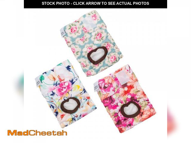 Lot 74-11548576 - CuteBone Dog Diapers Female Washable Small Medium Large 3 Pack Reusable Doggie Diapers Puppy Period ...
