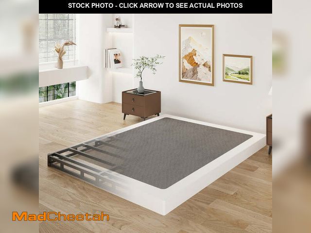 Lot 74-12667914 - Lutown-Teen 3 Inch Queen Box Spring Low Profile, Heavy Duty Metal Box Spring for Queen Bed Base with...