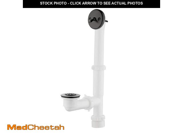 Lot 74-14597385 - Everbilt Trip Lever 1-1/2 in. White Poly Pipe Bath Waste and Overflow Drain in Oil Rubbed Bronze SH-...