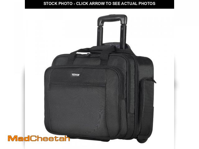 Lot 74-12518071 - VEVOR Rolling Laptop Bag Fits Up to 17.3 in. Laptop Wheeled Briefcase Roller Computer Tote Bag Handl...