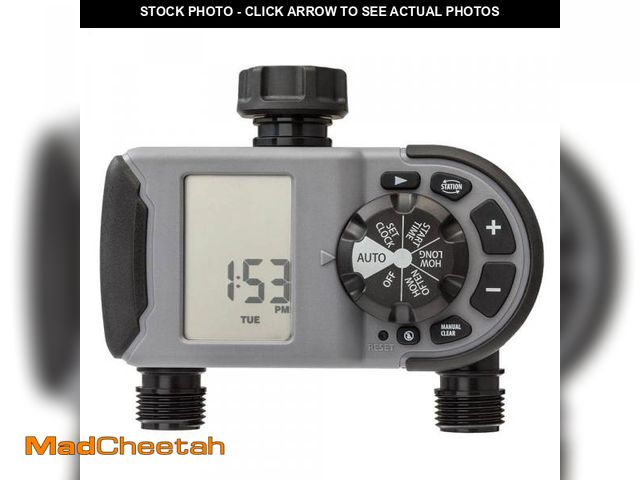 Lot 74-12411483 - Orbit 2-Outlet Programmable Hose Watering Timer Sprinkler Timer - USED